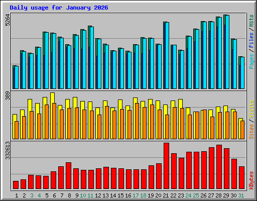 Daily usage for January 2026