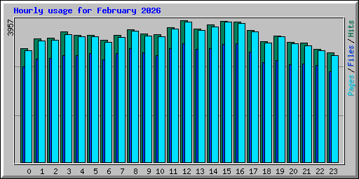 Hourly usage for February 2026