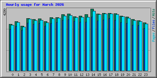 Hourly usage for March 2026