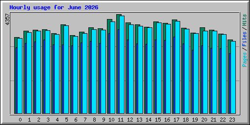 Hourly usage for June 2026