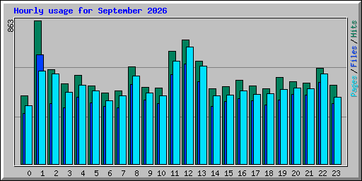 Hourly usage for September 2026
